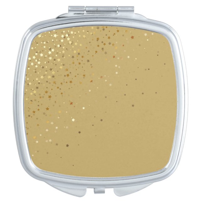 Petite Golden Stars Compact Mirror (Front)