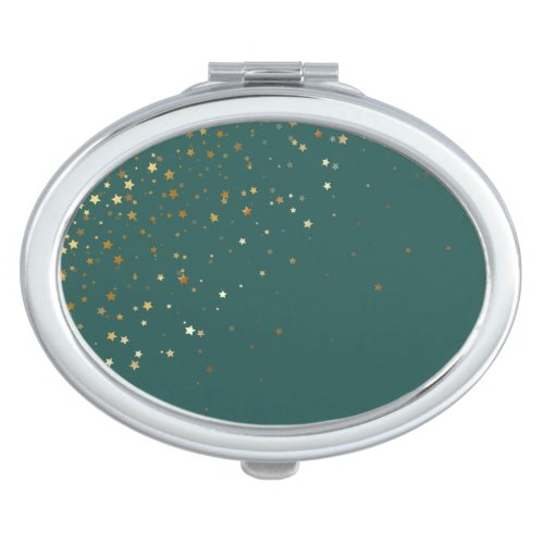 Petite Golden Stars Compact Mirror