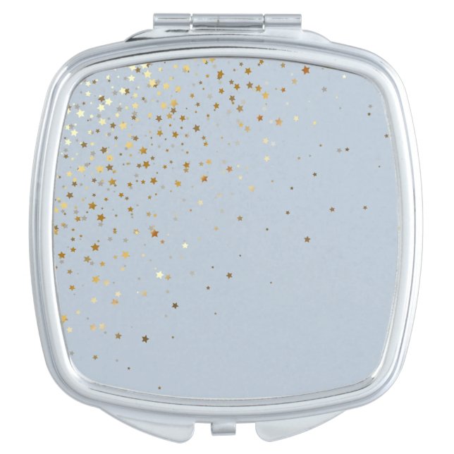 Petite Golden Stars Compact Mirror (Front)