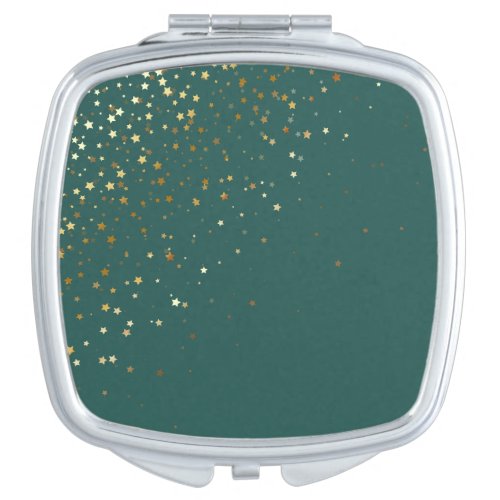 Petite Golden Stars Compact Mirror