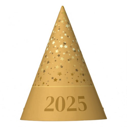 Petite Golden Stars Happy New Year  Party Hat