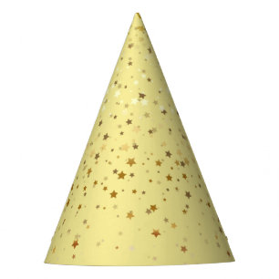 Petite Golden Stars Party Hat-Light Yellow Hat