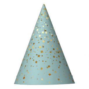 Petite Golden Stars Party Hat-Silver-Bay Hat