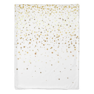 Petite Golden Stars Twin Size Duvet Cover