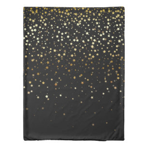 Petite Golden Stars Twin Size Duvet Cover