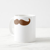 Petite Handlebar Mustache in Red Coffee Mug (Front Left)
