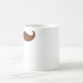 Petite Handlebar Mustache in Red Coffee Mug (Center)