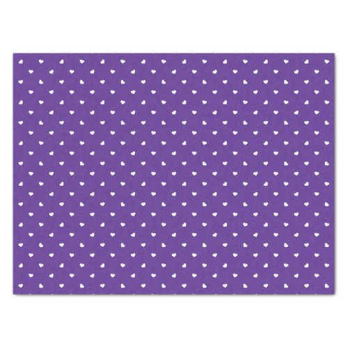 Petite Hearts on Bright Purple Tissue Paper