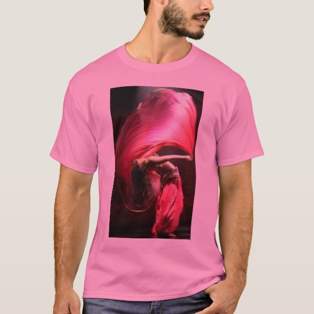 Petite Jamilla pink double vels T-Shirt (Front)