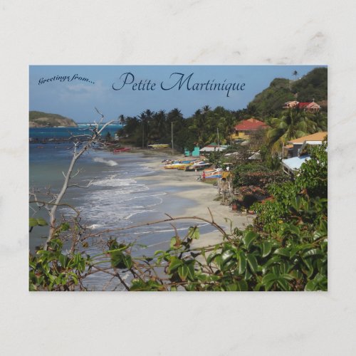 Petite Martinique Beach Postcard