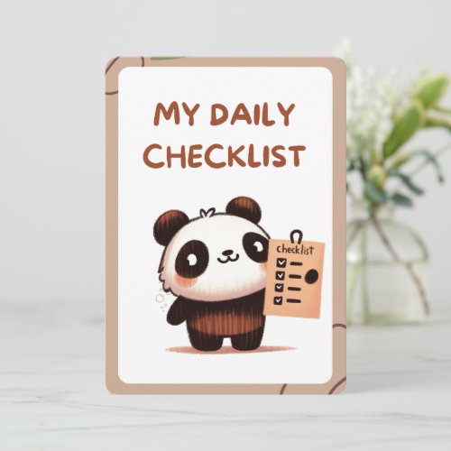 petite Panda daily check list