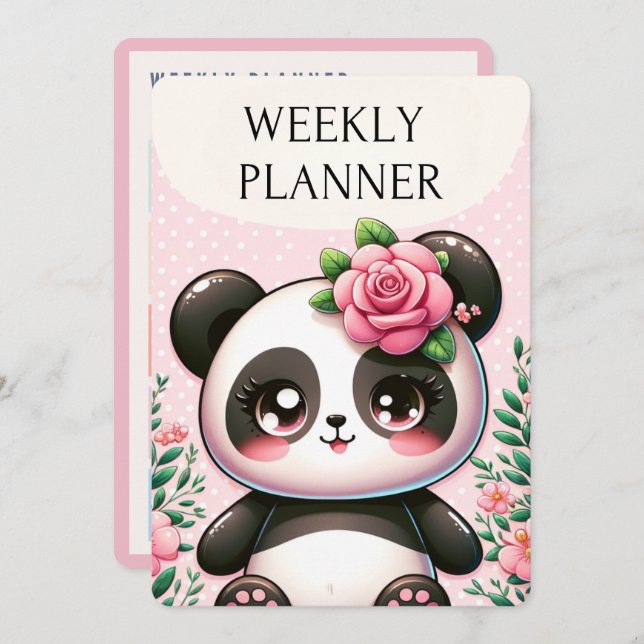 Petite Panda's Weekly Blossom Planner (Front/Back)