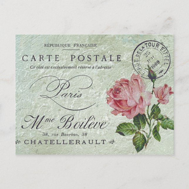 Petite Rose Confection Postcard (Front)