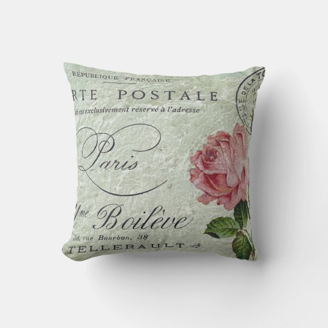 Petite Rose Confection Throw Pillow (Front)