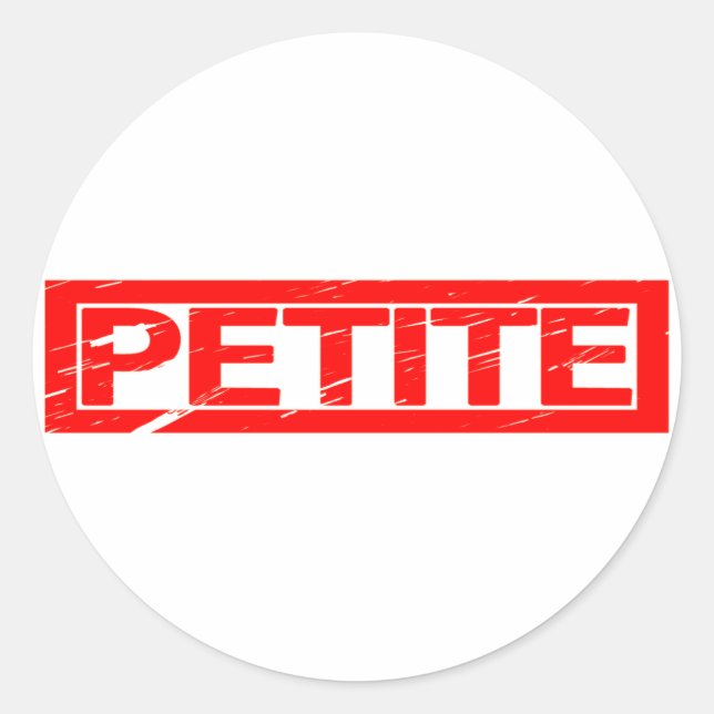 Petite Stamp Classic Round Sticker (Front)