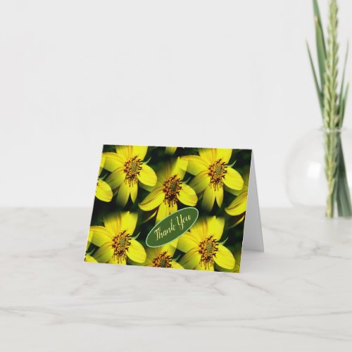 Petite Sunflowers Personalized Thank You Card