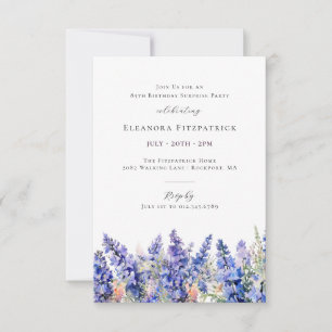 PETITE SURPISE 85th Birthday July Birth Flower Invitation