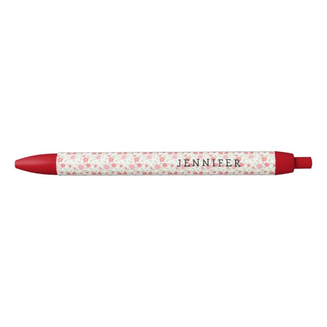 Petite Tiny Red Flowers Pen (Front)