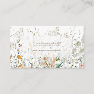 Petite Wildflower RSVP wedding website enclosure Card