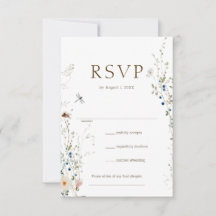 Petite Wildflower Wedding RSVP