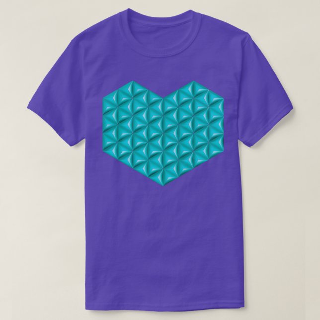 PetiteSlo Modular Heart Teal T-Shirt (Design Front)