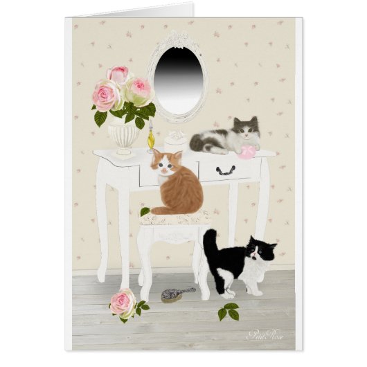 PetitRose "Kittens Beauty Salon" ,Postcard (Front)