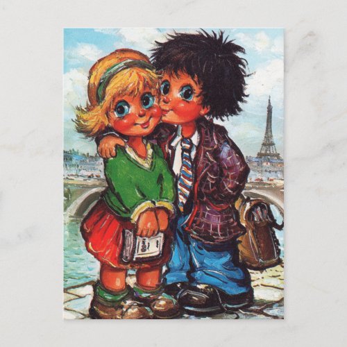 Petits Poulbots quai de Seine Postcard