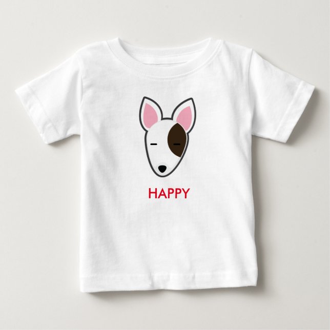 Petory Bull Terrier Happy Kid Baby T-Shirt (Front)