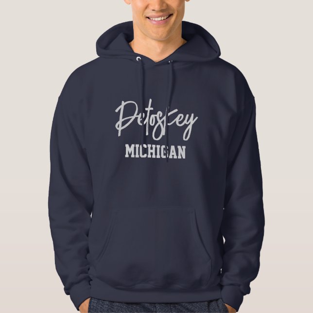Petoskey Michigan Printed Hoodie (Front)