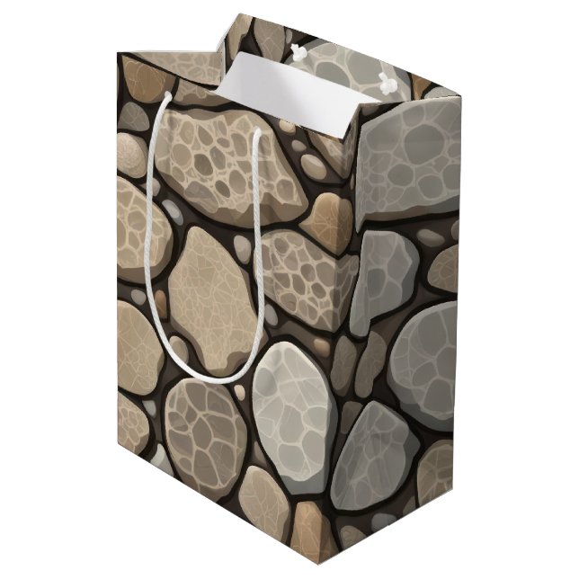 Petoskey Stone Abstract Medium Gift Bag (Back Angled)