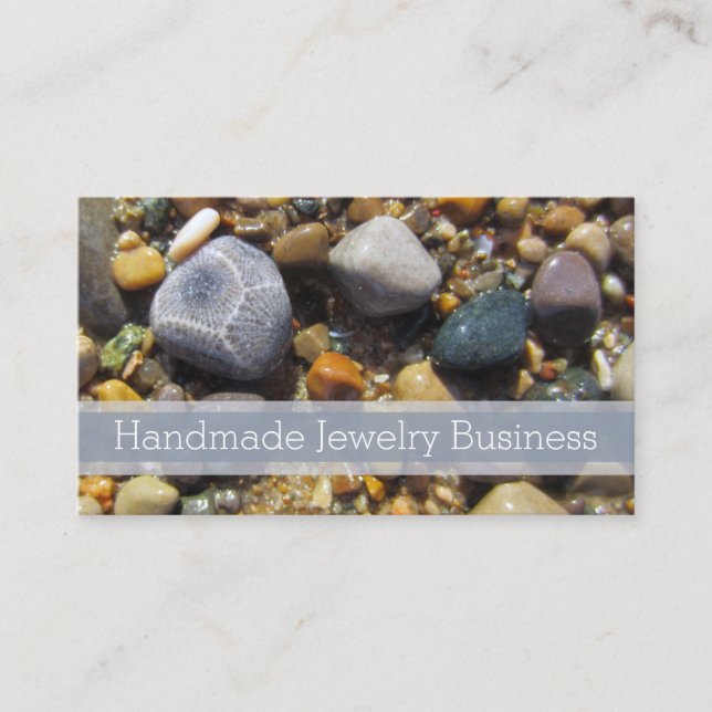 Petoskey Stone Beach Jewelry Business Card (Front)