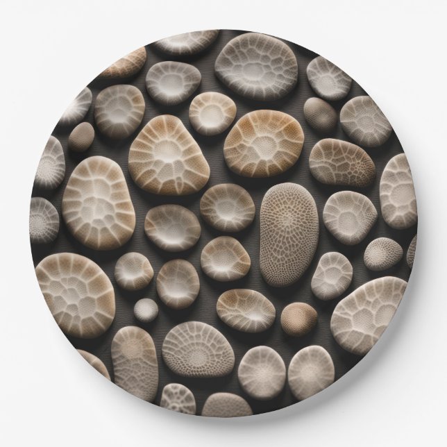 Petoskey Stone Collection Paper Plates (Front)