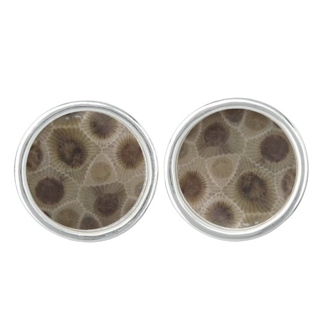 Petoskey Stone Cufflinks (Front)