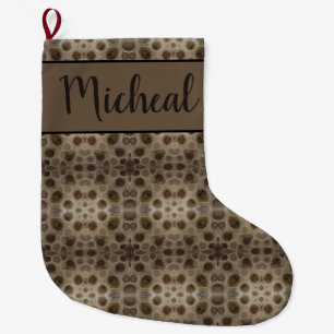 Petoskey Stone Large Christmas Stocking