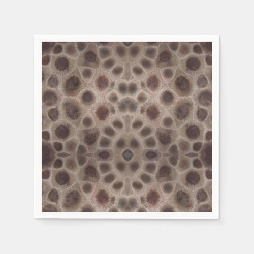 Petoskey Stone michigan state stone fossil Napkins