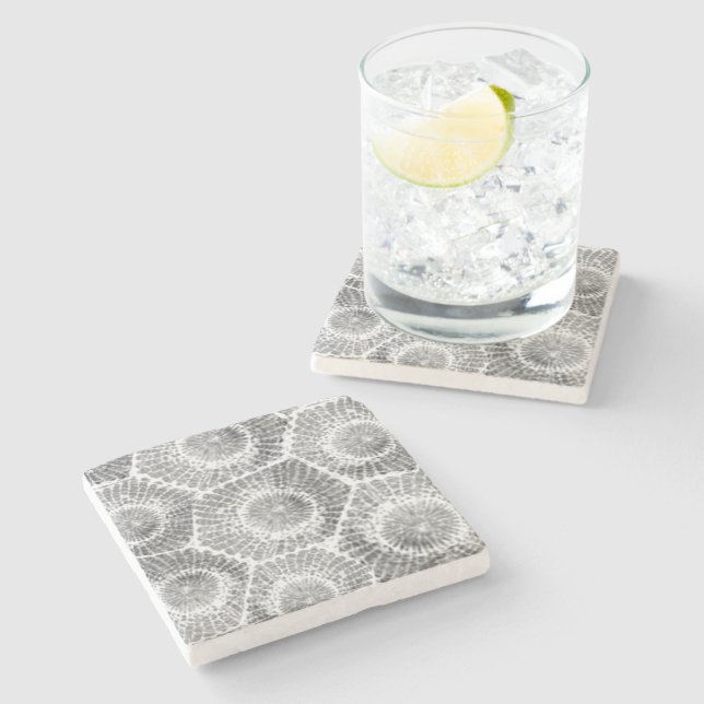 Petoskey Stone Pattern Stone Coaster (Side)