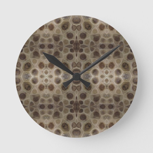 Petoskey Stone Round Clock (Front)