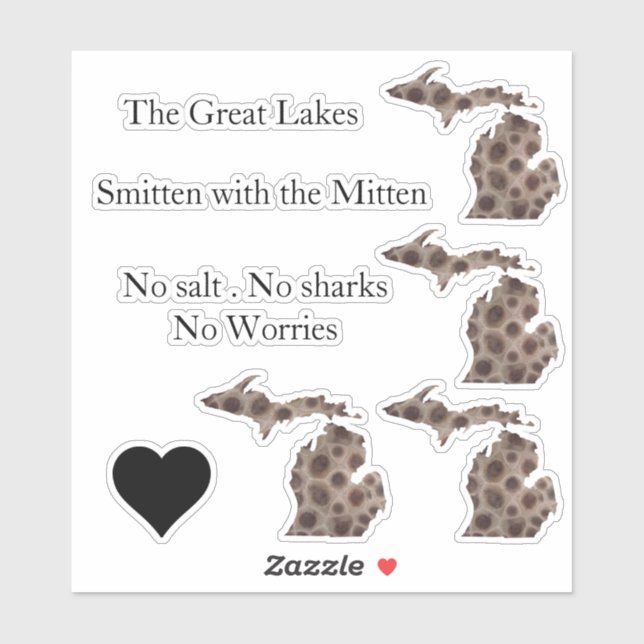 Petoskey Stone - Smitten with the Mitten Sticker (Sheet)