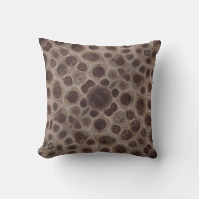 Petoskey Stone Throw Pillow (Front)