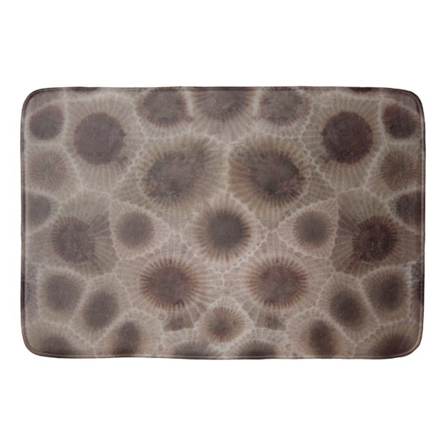 Petoskey Stones | Michigan State stone Bath Mat (Front)