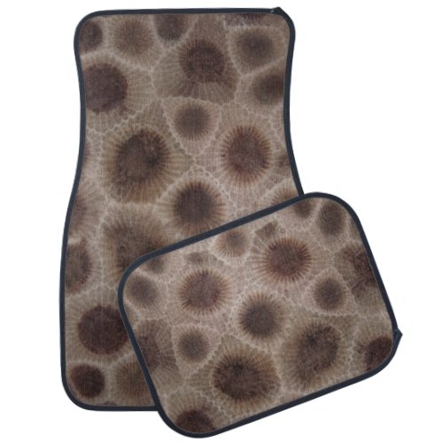 Petoskey Stones  Michigan State stone Car Floor Mat