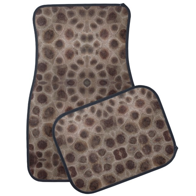 Petoskey Stones  Michigan State stone fossils Car Floor Mat (Set)