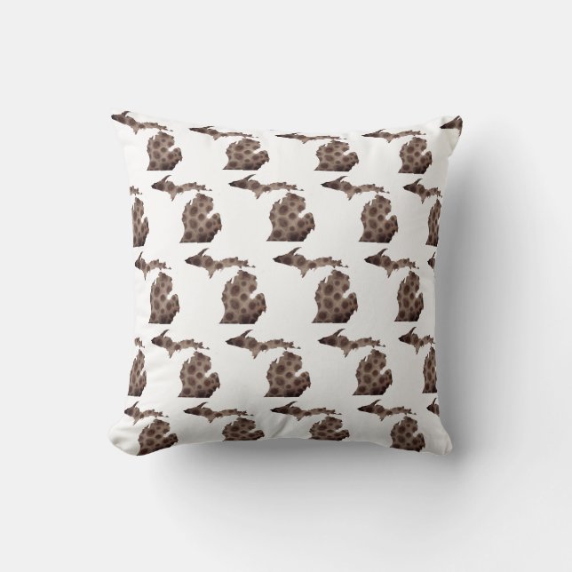 Petoskey stones throw pillow (Front)