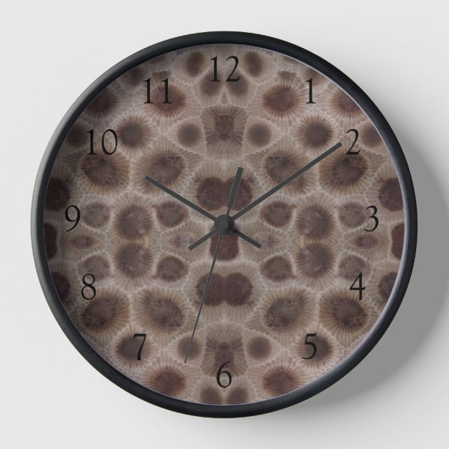 Petosky stone pattern  michigan great lakes clock (Front)