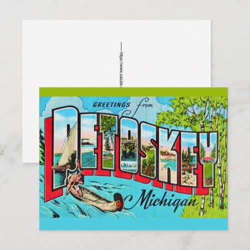 Petowskey Michigan Greeting Postcard