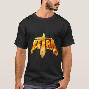 Petra Dark Red Band Slim Fit Vintage Retro T-Shirt