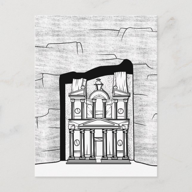 Petra El Khazneh temple Postcard (Front)