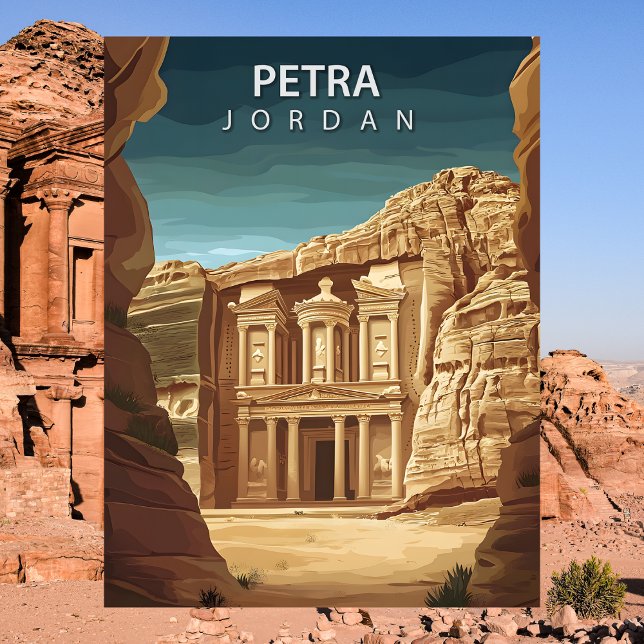 Petra Jordan Ancient Rose City Al-Khazneh Postcard (Petra Jordan Ancient Rose City Al-Khazneh Postcard)