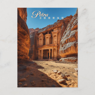 Petra, Jordan: Iconic Red Rock Temple Postcard