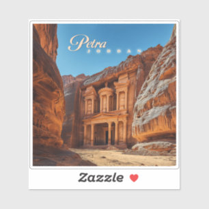 Petra, Jordan: Iconic Red Rock Temple Sticker